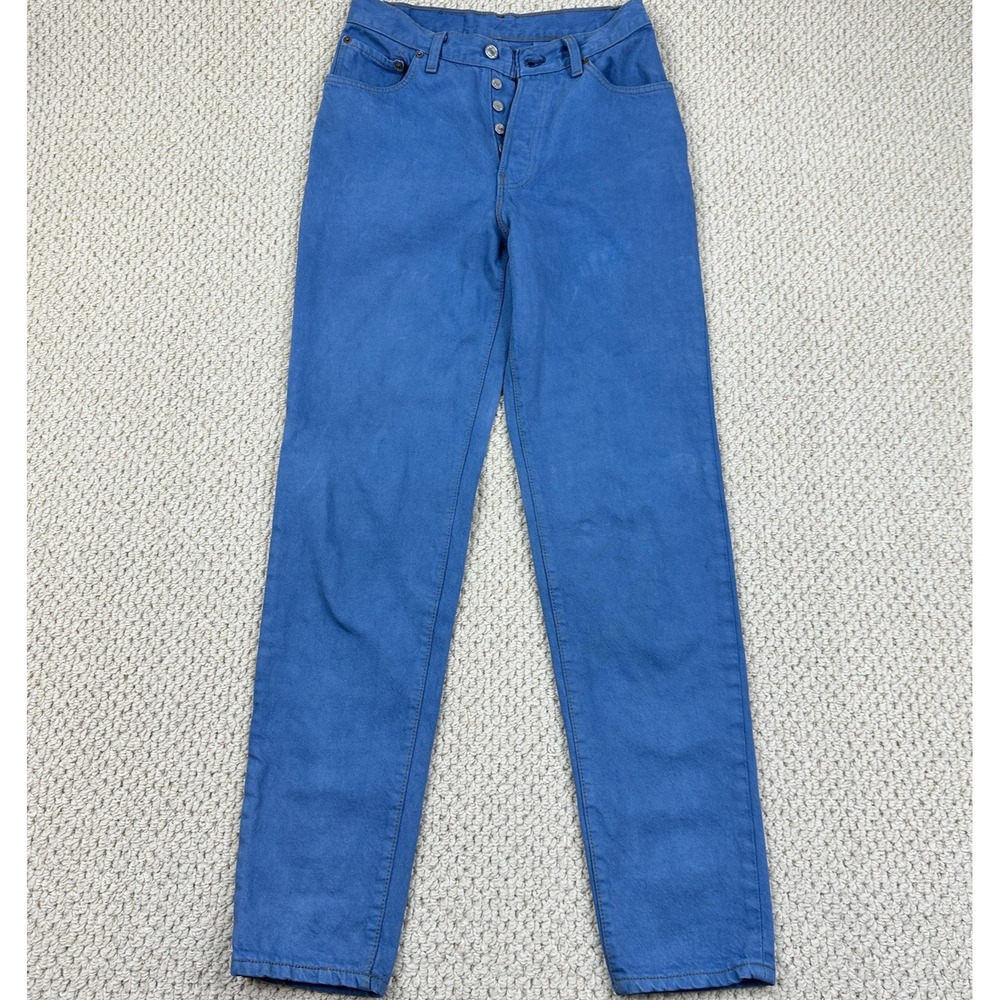 Vtg Levis 501 0115 Mom Jeans Fits Women 26x31 Blue Button Fly High Rise Made USA